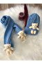 Children's Unisex Teddy Bear Knitwear Scarf Beanie Double Set - 2