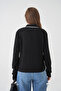 Women's Polo Button Detail Basic Knitwear Sweater 12338.Vrt - 6
