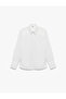 Regular Fit Classic Collar Poplin White Women's Shirt 6Wak60095Uw - 3