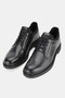 Men's Black Genuine Natural Leather Lace-Up Classic Shoes - 2
