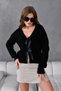 Women's V-Neck Knit Detail Bow Knit Jacket 217019Sw - 6