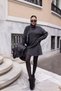 Women's Turtleneck Knitwear Sweater Pleated Skirt Knitwear Set - 3