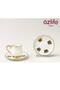 Valeria Porcelain Gilded Coffee Cup Set Set for 6 Persons 9008 - 3