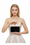 Black Gold Luxury Suede Chain Handle Women's Evening Dress Bag