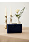 Navy Blue Luxury Suede Metal Handle Women Evening Bag Wedding Engagement Graduation - 2