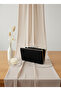Black Silver Luxury Suede Chain Handle Women Evening Dress Bag Wedding Engagement Graduation - 4