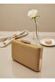 Nude Gold Luxury Suede Chain Handle Women's Evening Dress Bag - 5