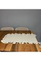 Pötikare Patterned Linen Ruffled Runner Tablecloth 40X110 - 5