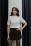 Cream Glitter Short Sleeve Sweater - 3