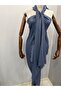 Viscose Cotton Modal Fabric Indigo Color Pareo Prayer Cover Shawl - 2