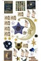 Moon & Stars Themed Vintage Sticker Set – 22X30 cm | Celestial, Fairy Tale, Aesthetic Sticker - 2