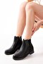 Zri̇n-165-212 Premium Women's Zippered Boots with Black Stone Accessories