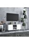 TV Cabinet with Metal Legs White 103.5x35x50 cm