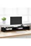 Monitor Stand Black Oak 100x24x13 cm Engineered Wood