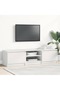 TV Cabinet White 140x40x35.5 cm Engineered Wood