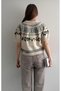 Kombin Jacquard Embroidery Detail Knitwear Blouse - 7