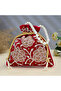 Dark Pink Embroidered Potli Bag with Pearl Handle & Beaded Drawstring - 2