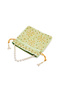 Mint Green Embroidered Potli Bag with Pearl Handle & Beaded Drawstring - 8