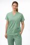 Unisex Green Medical Uniform Set – Flexible Fabric, V-Neck, Nurse and Doctor Uniform with Pockets
