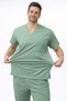 Unisex Green Medical Uniform Set – Flexible Fabric, V-Neck, Nurse and Doctor Uniform with Pockets - 6