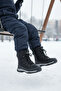 Felix F Black Zippered Non-Slip Fleece Unisex Children's Boots