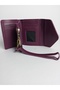 Women's Purple Ankle Strap Wallet with Coin Compartment and Card Holder - 4