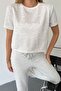 Women's Short Sleeve 3-Thread Basic Sweatshirt Gray - Ms0001429 - 2