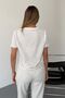 Women's Short Sleeve 3-Thread Basic Sweatshirt Gray - Ms0001429 - 6