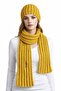 - Emine 9106 6311 Hand Knitted Beanie and Scarf Set - Yellow