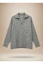Old Money Style Polo V-Neck Hair Knit Oversized Knitwear Sweater - 8
