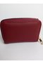 Women's Burgundy Wallet with Coin Compartment and Zipper - 6