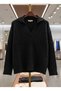 Old Money Style Polo V-Neck Hair Knit Oversized Knitwear Sweater - 7