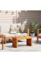 Side Table Oil Natural 70 x 35 x 35 cm Solid Acacia Wood
