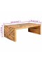 Coffee Table Erosion Solid Teak Wood 110x35x38 cm - 3