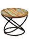 Coffee Table Ø50x40 cm Solid Wood Reclaimed and Steel