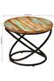 Coffee Table Ø50x40 cm Solid Wood Reclaimed and Steel - 3
