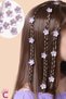 10-Piece Lilac Purple Floral Stone Snap Clip Knitted Hair Ornament - Girl's Ornament Hairpin Earring Metal