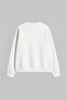 Risk Corset Printed Hoodless Relaxed Fit Women's White Sweatshirt - 2