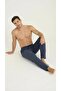 Men's Indigo Relaxed Fit Single Bottom Pajama Bottoms C9T0N3 - 2