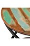 Coffee Table Ø50x40 cm Solid Wood Reclaimed and Steel - 5