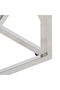 Coffee Table Silver Stainless Steel and Tempered Glass - 5