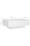 Coffee Table White 90x60x31 cm Engineered Wood - 3
