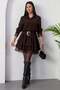 Shirt Collar Lace Detailed Tiered Dress GRS3858 - 4