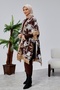 Beard Patterned Tassel Tricot Poncho - 4