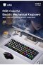 لوحة مفاتيح ميكانيكية وماوس ألعاب RGB KM64 2 في 1 - 7