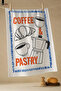 Brunch - Color Printed Set of 3 40X60 Kitchen Towels, Dish Cloth - 4