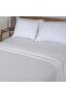 Mertim Home Textile White Striped Cotton Satin Double Duvet Cover Set 200X220 (Set Without Sheets) - 2