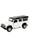 سيارة نموذجية من سلسلة جيب مصنوعة من المعدن المصبوب بمقياس 1:32 - لاند روفر ديفندر باللون الأبيض - 3