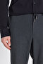 Men's Anthracite Slim Fit Slim Fit Tie-Waist Trousers with Side Pockets - 4