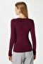 Women's Zera Lux Touch V Neck Burgundy Blouse - 6